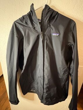 Patagonia Black Hooded Rain Jacket